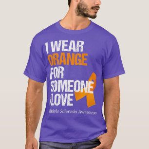 Ik Draag Oranje voor iemand waar ik van Veelvoudig T-shirt