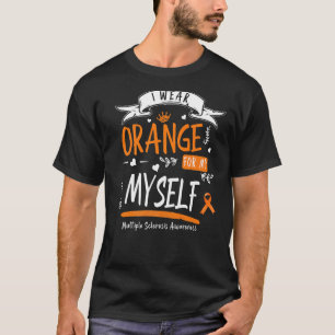 Ik Draag Oranje voor mezelf MS en multiple scleros T-shirt