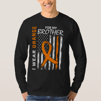 Ik Draag Oranje voor mijn broederleukemie Bewusthe T-shirt