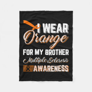 Ik Draag Oranje voor mijn broer multiple sclerose Fleece Deken