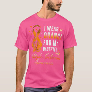 Ik Draag Oranje voor mijn dochter multiple scleros T-shirt