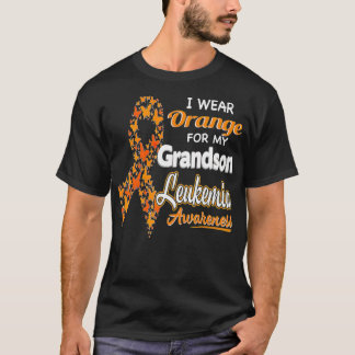 Ik draag Oranje voor mijn kleinzoon Leukemie Bewus T-shirt