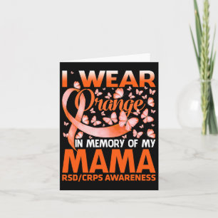 Ik Draag Oranje voor mijn mama RSD Crps Bewustheid Kaart