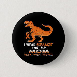 Ik Draag Oranje voor mijn moeder Dinosaur Multiple Ronde Button 5,7 Cm