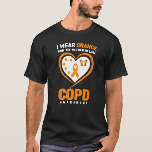 Ik Draag Oranje voor mijn moeder in de wet COPD Be T-shirt