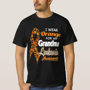 Ik draag Oranje voor mijn oma Leukemie Bewustheid T-shirt