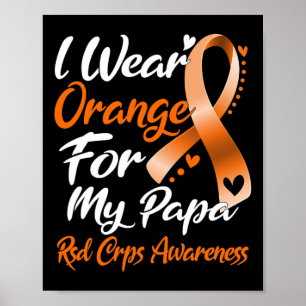 Ik Draag Oranje voor mijn Papa RSD Crps Bewustmaki Poster