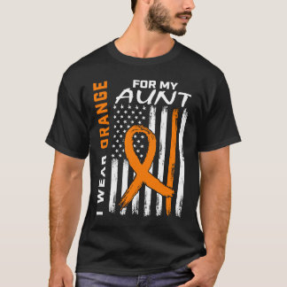 Ik Draag Oranje voor mijn tante Multiple Sclerosis T-shirt