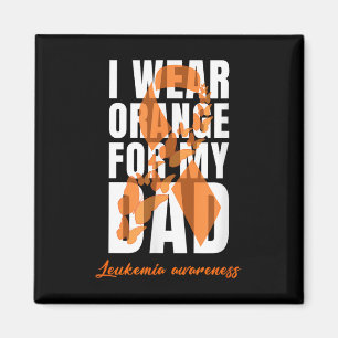 Ik draag oranje voor mijn vader Leukemie bewustzij Magneet