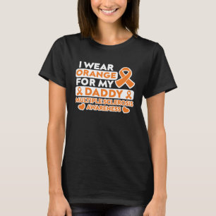 Ik draag oranje voor mijn vader MS Multiple Sclero T-shirt