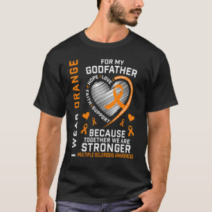 Ik Draag Oranje voor mijn vader multiple sclerose T-shirt
