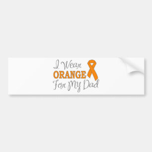 Ik Draag Oranje voor mijn vader (Oranje lint) Bumpersticker