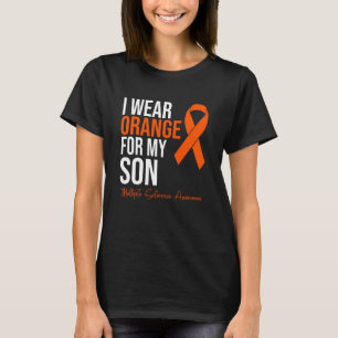 Ik Draag Oranje voor mijn zoon MS Warrior Multiple T-shirt