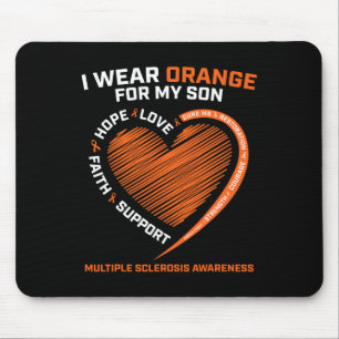 Ik Draag Oranje voor mijn zoon multiple sclerose w Muismat