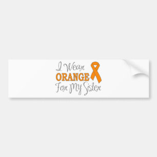 Ik Draag Oranje voor mijn zuster (Oranje lint) Bumpersticker