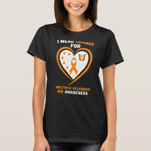 Ik Draag Oranje voor multiple sclerose bewustzijn T-shirt
