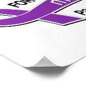 Ik Draag Paars 42 moederkanker Poster (Hoek)