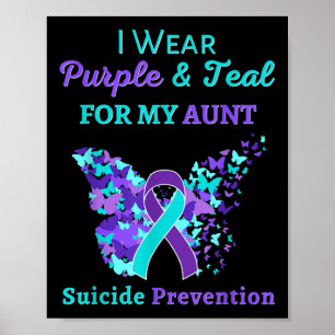 Ik Draag Paars en Blauwgroen voor mijn tante Suici Poster