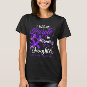 Ik Draag Paars in geheugen voor mijn dochter overd T-shirt