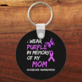 Ik Draag Paars in herinnering aan mijn moeder over Sleutelhanger (Voorkant)