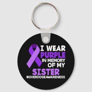 Ik Draag Paars in herinnering aan mijn zuster over Sleutelhanger