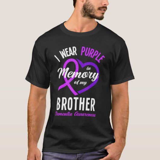 Ik Draag Paars in herinnering voor mijn broederdem T-shirt (Voorkant)