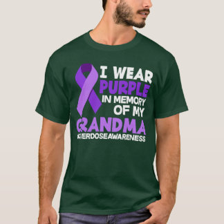 Ik draag paars ter nagedachtenis aan mijn oma over t-shirt