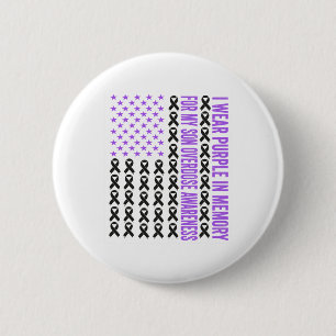Ik draag paars ter nagedachtenis aan mijn zoon Ove Ronde Button 5,7 Cm