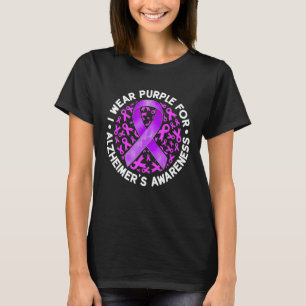 Ik Draag Paars Voor Alzheimers Bewustzijn Paarse L T-shirt