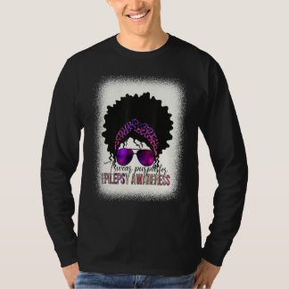 Ik Draag Paars Voor Epilepsiebewustzijn Rommelige T-shirt