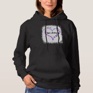 Ik Draag Paars voor Lupus Awareness Butterfly Ribb Hoodie