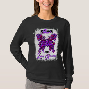 Ik Draag Paars voor Lupus Awareness Butterfly Ribb T-shirt