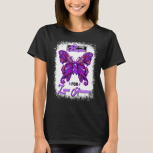 Ik Draag Paars voor Lupus Awareness Butterfly Ribb T-shirt