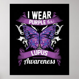 Ik draag Paars voor Lupus Awareness Poster