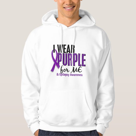 Ik Draag Paars voor me 10 epilepsie Hoodie (Voorkant)