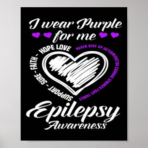 Ik Draag Paars Voor Me Warrior Fighter Epilepsie B Poster