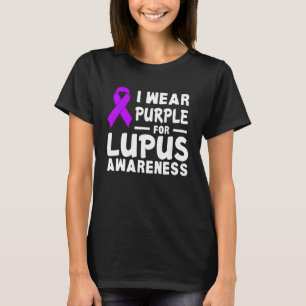 Ik Draag Paars voor mezelf Lupus Bewusters T-shirt