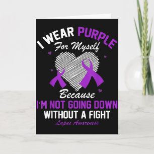 Ik draag paars voor mezelf Lupus bewustzijn Hart P Kaart