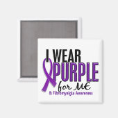 Ik Draag Paars voor mij 10 fibromyalgie Magneet (Voorkant / Achterkant)