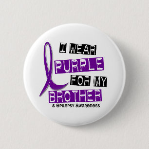 Ik Draag Paars voor mijn broer 37 epilepsie Ronde Button 5,7 Cm