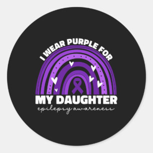 Ik Draag Paars voor mijn deutopsie Ronde Sticker
