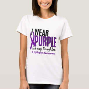 Ik Draag Paars voor mijn dochter 10 epilepsie T-shirt