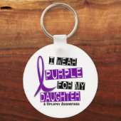 Ik Draag Paars voor mijn dochter 37 epilepsie Sleutelhanger (Voorkant)