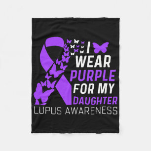 Ik Draag Paars voor mijn dochter Lupus Awareness P Fleece Deken