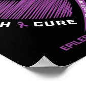 Ik Draag Paars voor mijn dochter papa Epilepsy Awa Poster (Hoek)