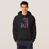 Ik Draag Paars voor mijn godson Epilepsy Bewustmak Hoodie (Voorkant volledig)