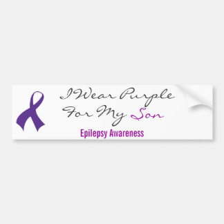 Ik Draag Paars voor mijn jeugdige Epilepsy Bewusth Bumpersticker