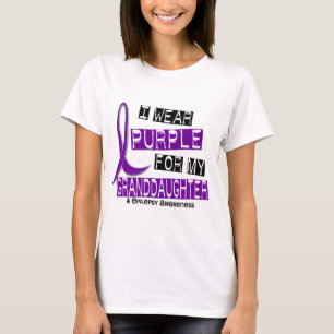 Ik Draag Paars voor mijn kleindochter 37 epilepsie T-shirt