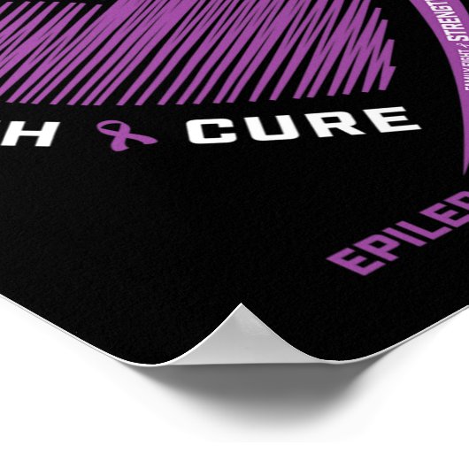 Ik Draag Paars voor mijn kleindochter Epilepsy Awa Poster (Hoek)