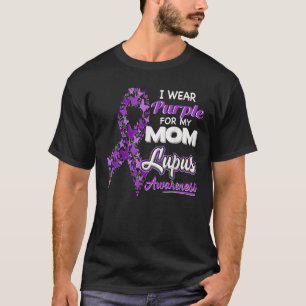 Ik Draag Paars voor mijn mama Lupus Awareness Ribb T-shirt